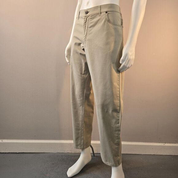 Brax Feel Good Cooper Regular Beige Pants Mens Trousers Size 40x29 - Picture 4 of 12